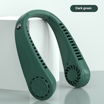 Bladeless Turbine Mini Digital USB Charging Portable Halter Fan